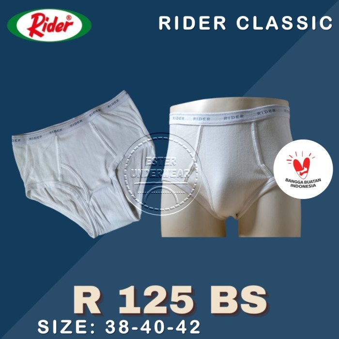 Celana Dalam Pria Rider Classic R 125B 100% combed cotton ISI 1Pcs