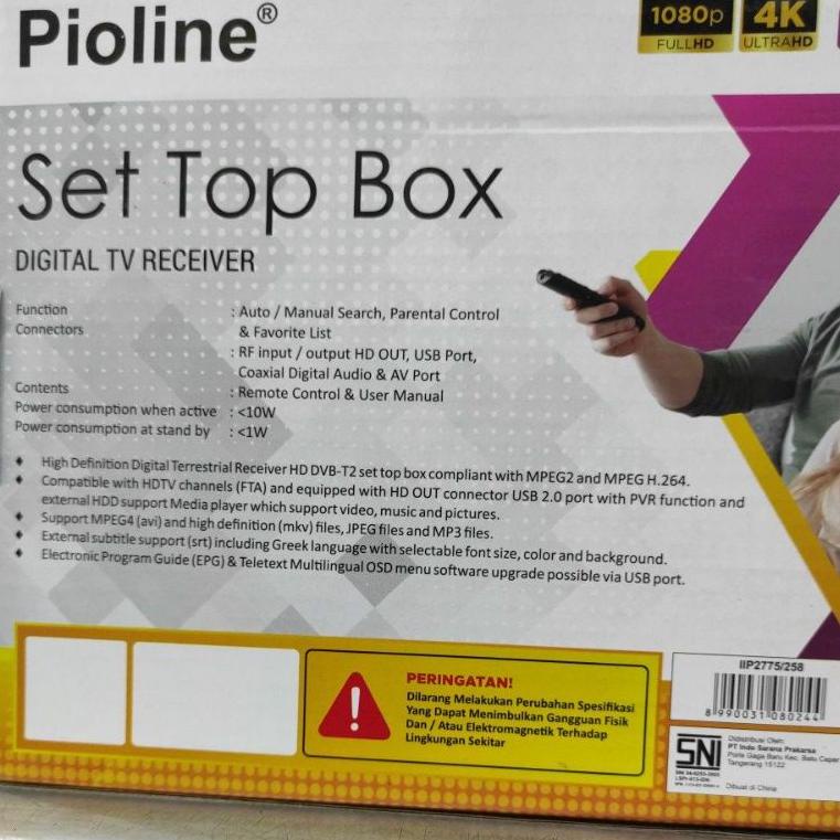 SET TOP BOX MERK PUOLINE TYPE ORION DVB T2 (KODE Q3947)