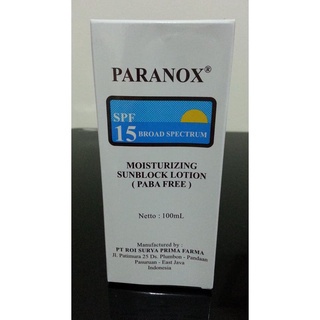 Paranox Moisturizing Lotion  spf 15 100 ml / Sunblock Wajah / Sunscreen Wajah