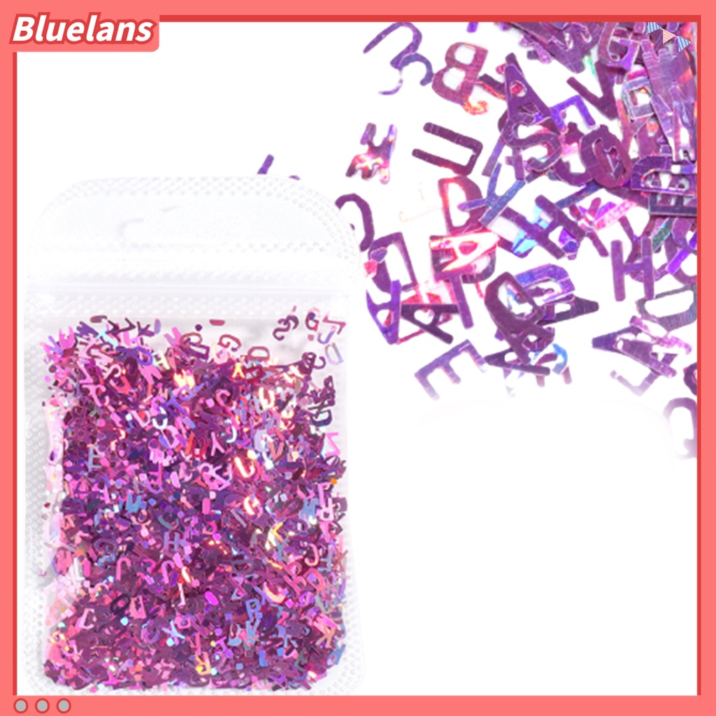 (In Stock) Kacamata Hitam Lensa Warna Warni ♡Payet Glitter Ultra Tipis Bentuk Huruf Campur Untuk Dekorasi Manicure DIY