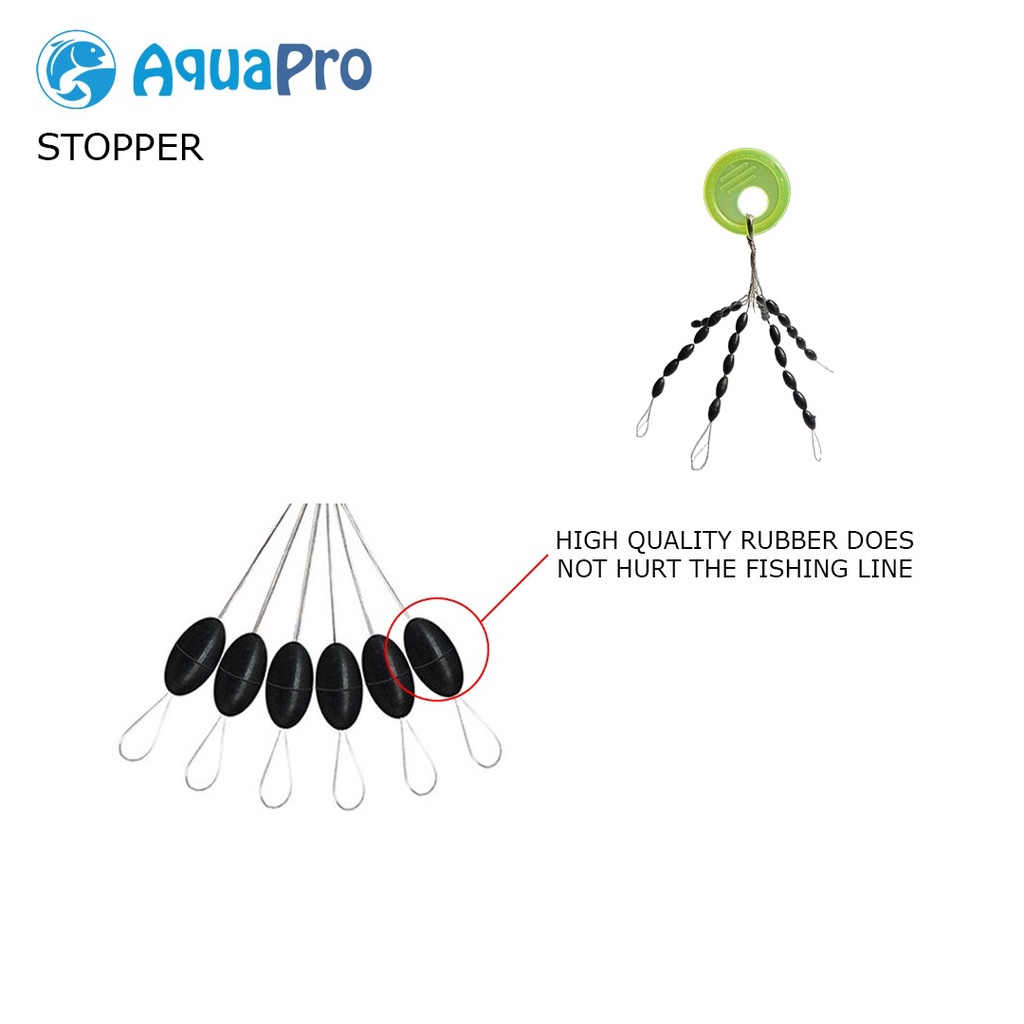 Aquapro Stopper Batang Float Orca Pancing Warna Hitam Alat Pancing Ukuran SS S M L XL Penangkap Ikan BL01
