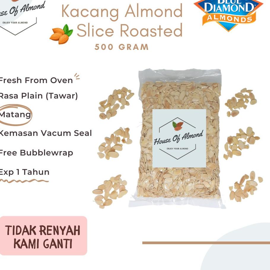 

GRATIS ONGKIR✅Kacang Almond Slice Panggang (roasted/oven) 500gr|RA9