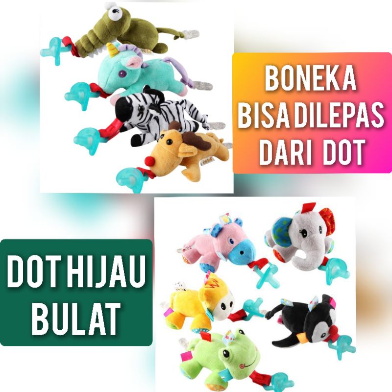 Dot Bayi boneka Empeng Bayi Silikon klip Boneka karakter Animal