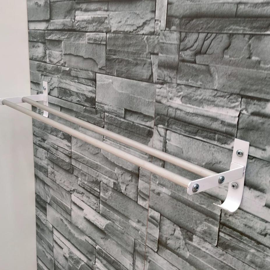Murah Banget JEMURAN DINDING ALUMINIUM / JEMURAN TOILET/ GANTUNGAN TOILET / JEMURAN ALUMINIUM 2 HAND
