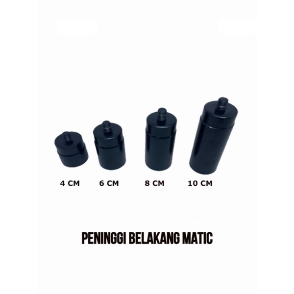 Peninggi shock belakang matic full Black peninggi belakang matic full besi padat