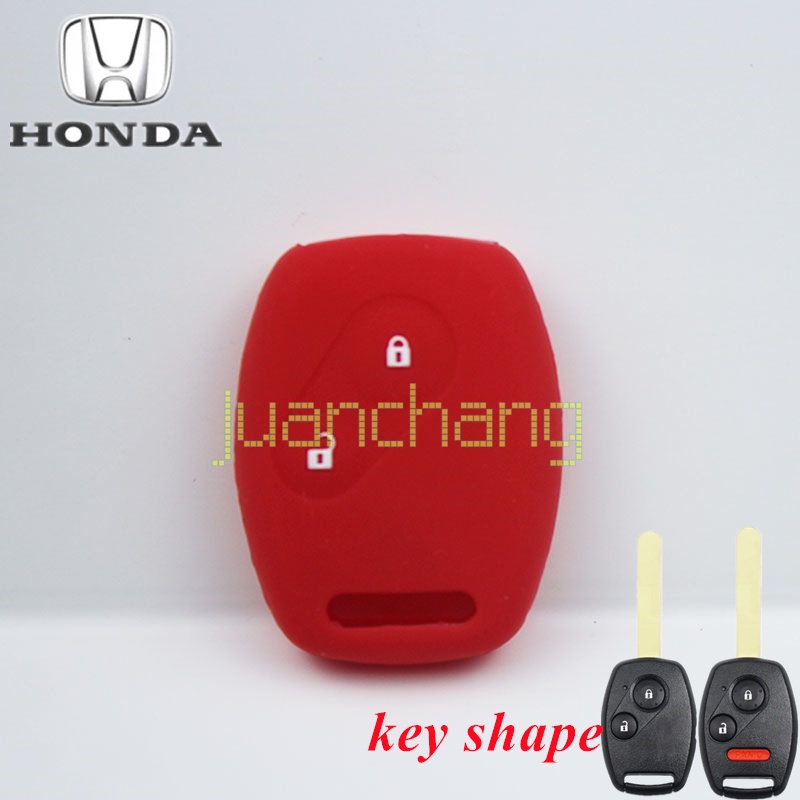Case Kunci Fob 2 / 3 Tombol Bahan Silikon Untuk HONDA Jazz BRIO CRV Civic Insight Ridgeline HRV Jazz ACCORD