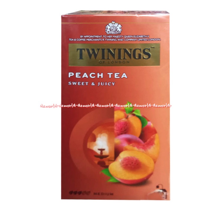 Twinings Of London Peach Tea 25bag Sweet &amp; Juicey Teh Rasa Buah Peach isi 25bag Twining Pech Twinings Peach Tea Twinning