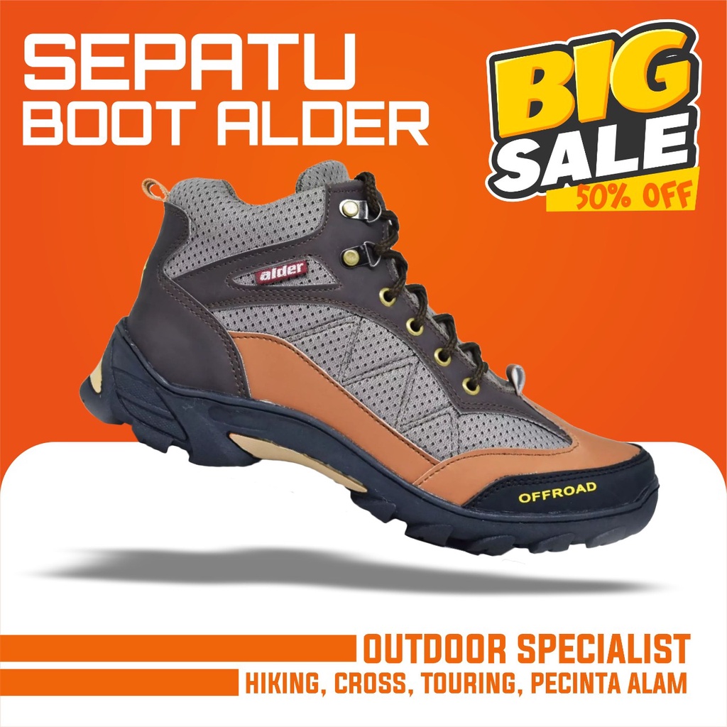Sepau Boot Pria Kerja Safety Alder Touring Casual Working Shoes