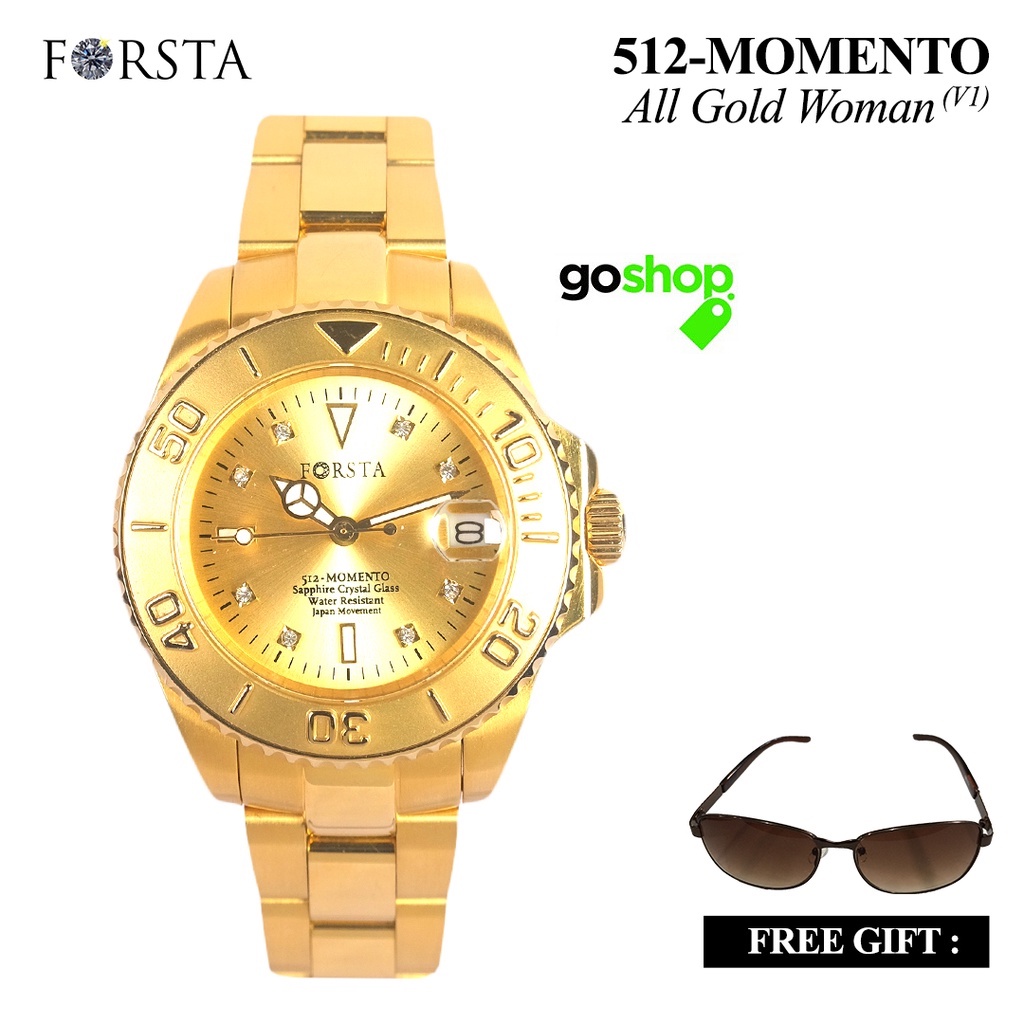 Forsta Momento All Gold Wanita v1 ( tanpa Germanium ) - Jam tangan wanita
