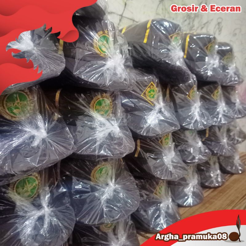 Topi Siaga Pramuka Bordir isi 10 pcs