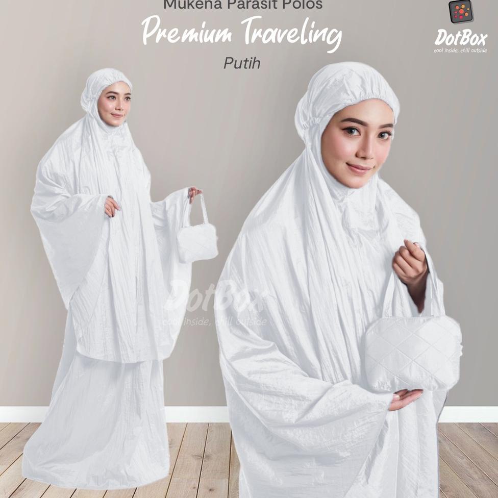 BCU.18Oc22ᴿ– Mukena Traveling Parasit Super bahan Adem / Mukena Parasut Polos / Mukena Travel Dewasa