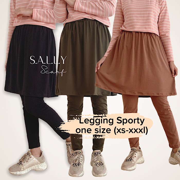 Legging Wudhu Legging Rok Sporty Jersey Premium