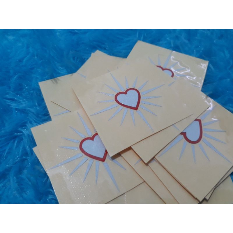 

stiker cutting psht stiker hati bersinar 4 cm
