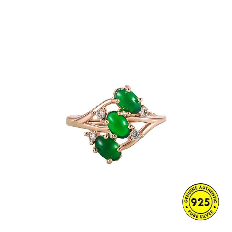 Sansheng III Cincin Batu Giok Hetian Seri U1157