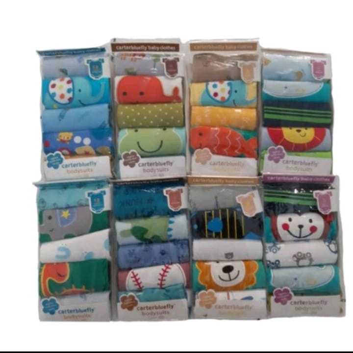 Jumper Bayi Pendek Laki-laki Perempuan Motif Lucu Import 5 in 1 isi 5pcs Jamper Baju Kodok Anak Bayi Segitiga impor