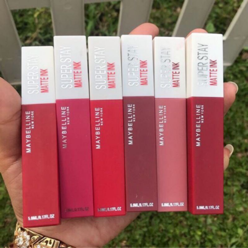 [ BUY 6PCS free 1 BAG ] Lipstick Maybeline  Lip cream super stay / LIPCREAM MAYBELINE 6092