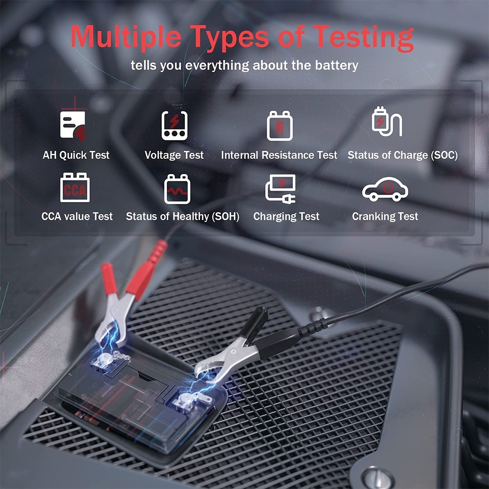 ANCEL BA101 12V Car Battery Tester Digital Car Battery Analyzer Battery Health Analyzer Car Diagnostic Tool For Car/Motorcycle/Vans/Light Truck/Boat