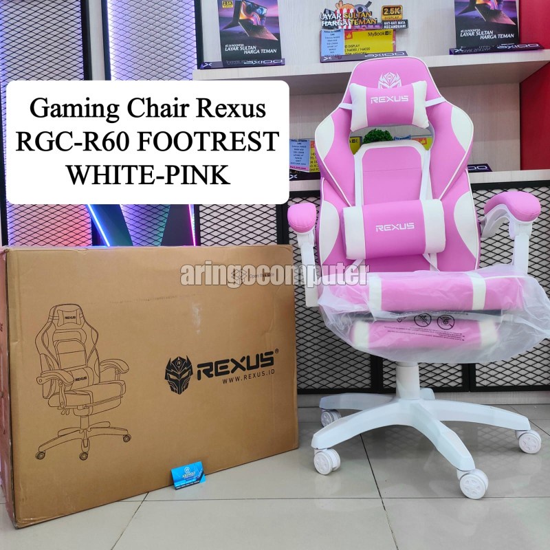 Gaming Chair Rexus RGC-R60 FOOTREST WHITE-PINK