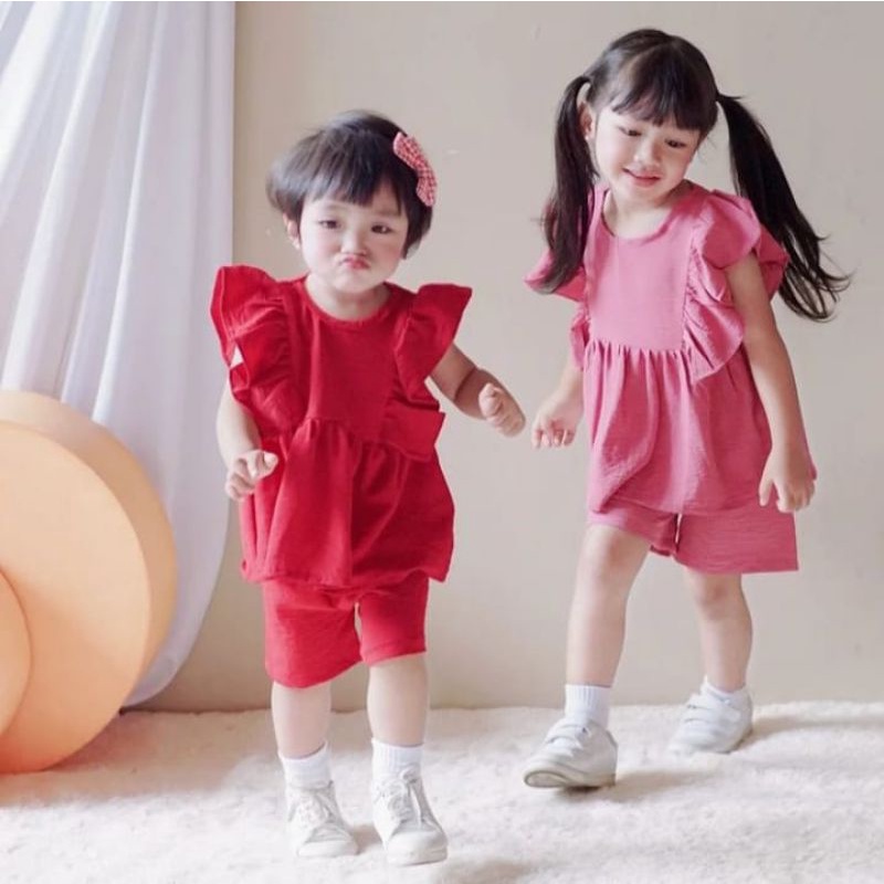 1-5T CARLA VERSI A CARLA CRINKLE ANAK SETELAN KRINGKEL ANAK SETELAN ANAK CRINKLE