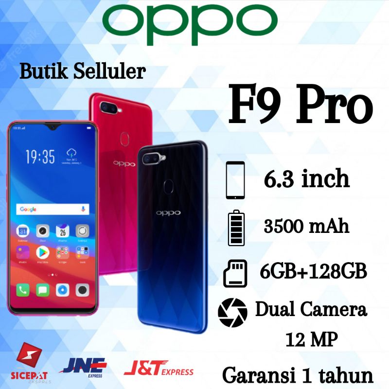 HP OPPO F9 PRO 6GB-128GB FULLSET Android Smartphone