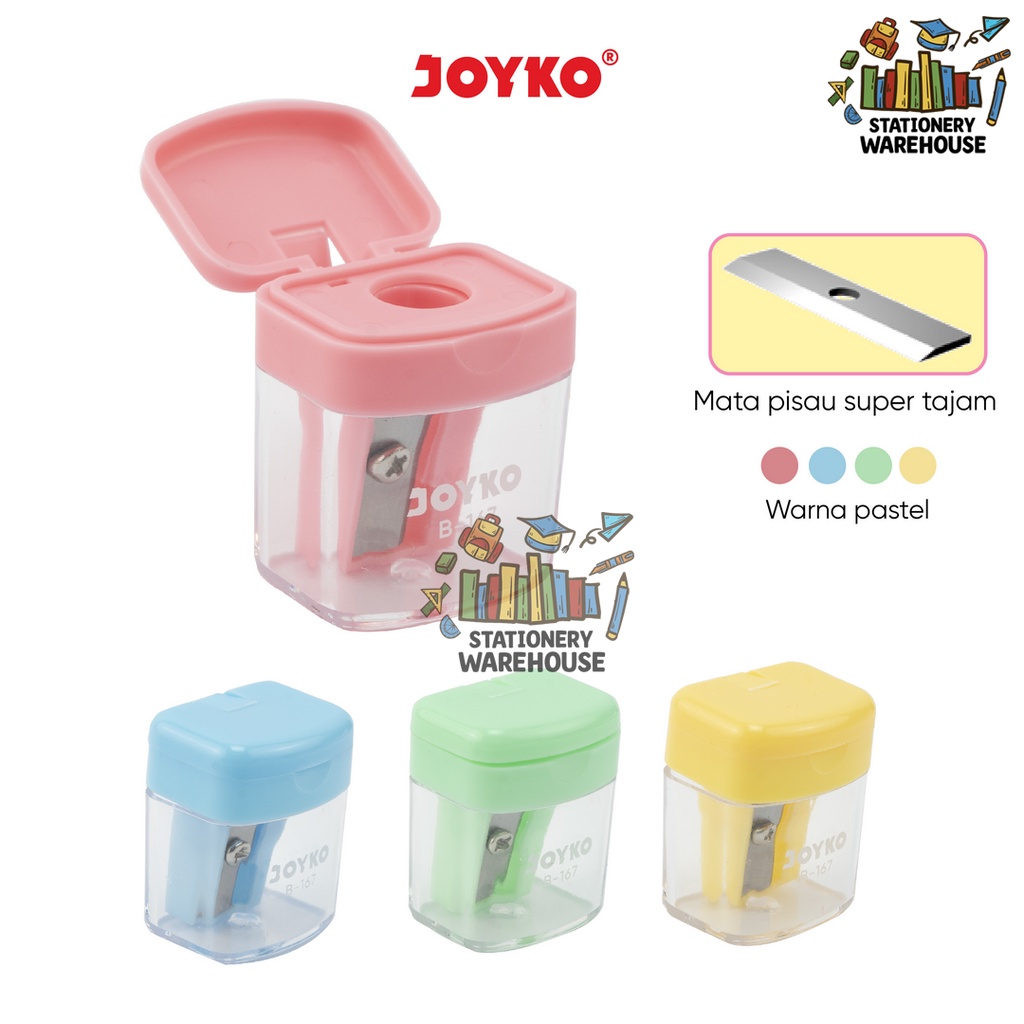 

Rautan Serutan Sharpener Joyko B-167 Pastel Color