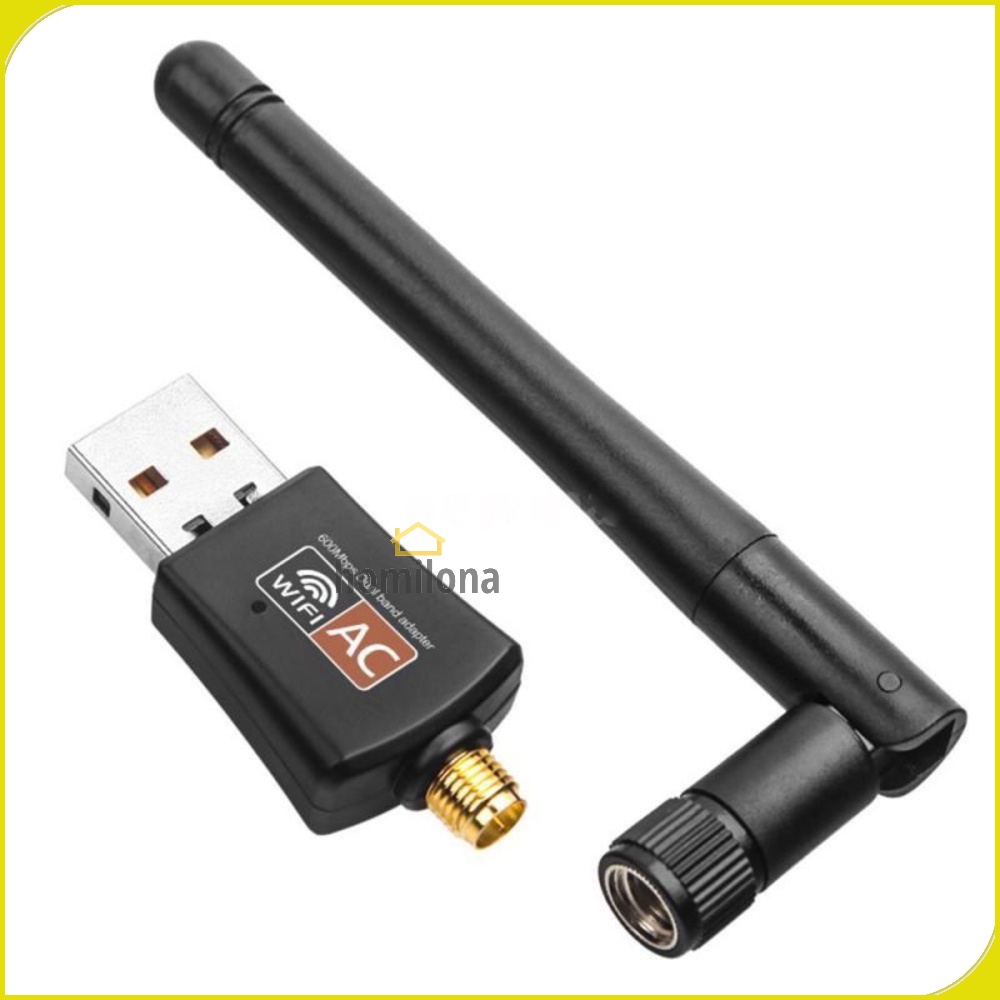 USB Wireless Adapter WiFi Dongle 802.11AC 600Mbps ZAPO W58L RTL8811CU Black