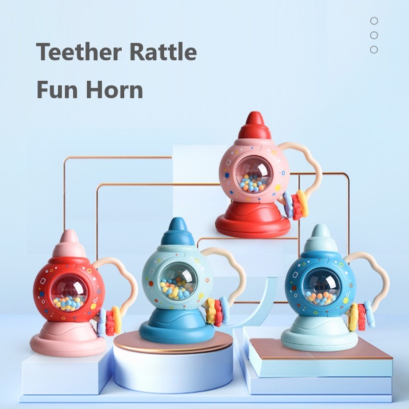 Mainan Rattle Teether Kerincing Bayi Mainan Edukasi anak Bunyi Musik