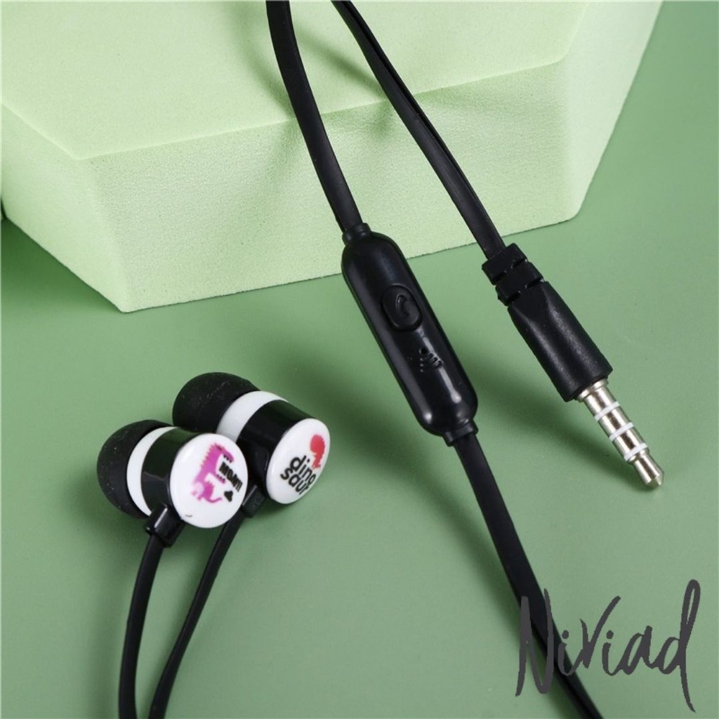 Stereo Earphone/Headset Karakter Dinosaurus