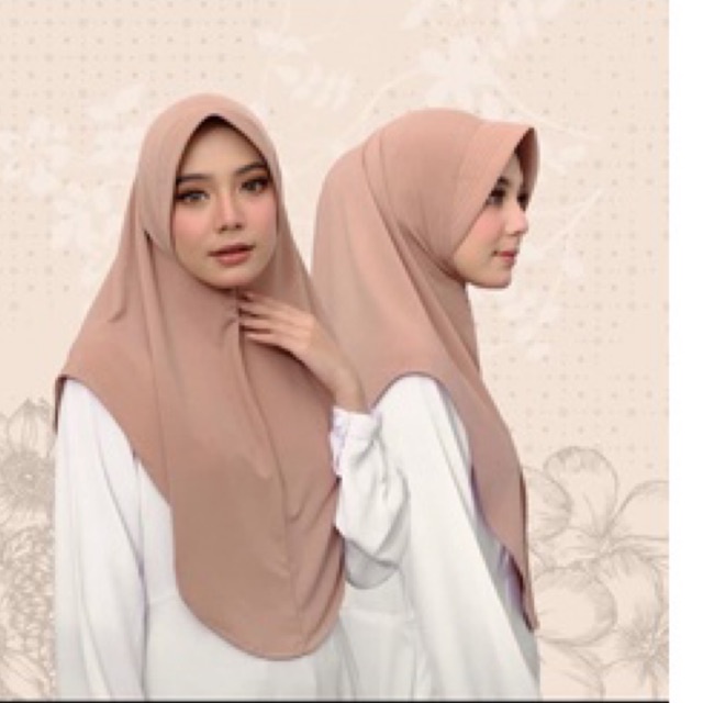 HIJAB JILBAB INSTAN BERGO HAMIDAH PED ANTEM BAHAN JERSEY