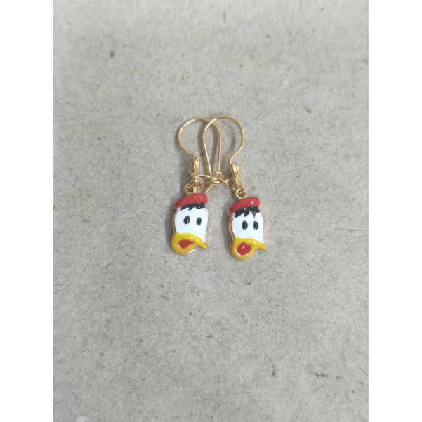 anting desi bandul donal bebek 1/2 gram emas muda