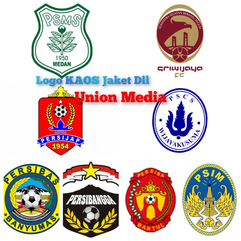 Patch Sablon Baju Liga 2 Logo Klub Persiba PSMS Sriwijaya FC PSIM Persijap Dll