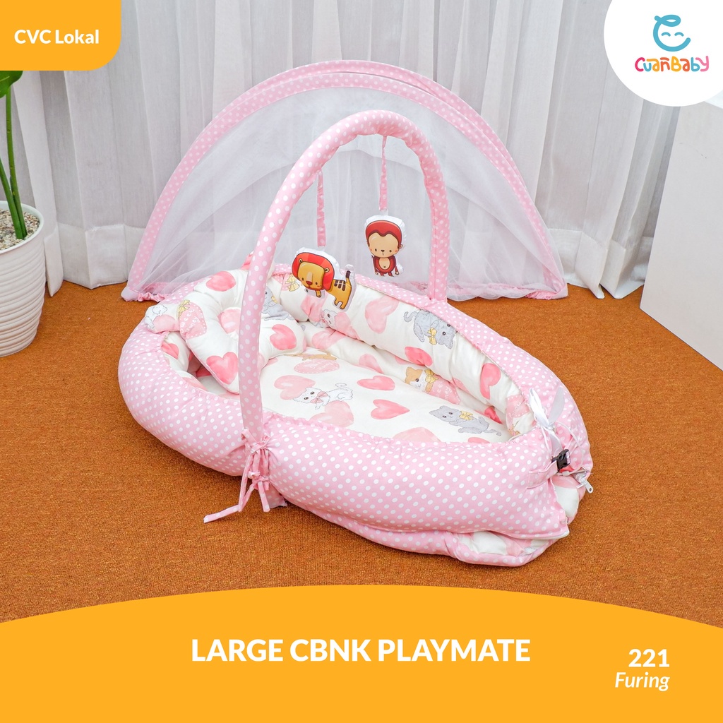 Kasur Bayi Kelambu Large CBNK Playmate Motif Love Paw Mix Dottie Baby Pink By Cuan Baby LARGE CBNK P
