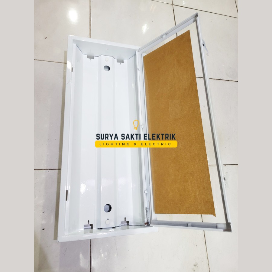 TKI AKRILIK KAP LAMPU TL T8 2 X 18 WATT PUTIH TANAM PLAFON