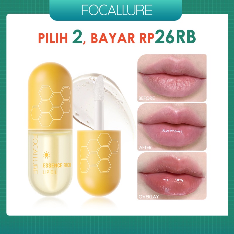 FOCALLURE Pure Natural Lip Oil Soften Moisturized Repaired Lipbalm Multi-uses Waterproof Lip care Pelembab Bibir Fa330