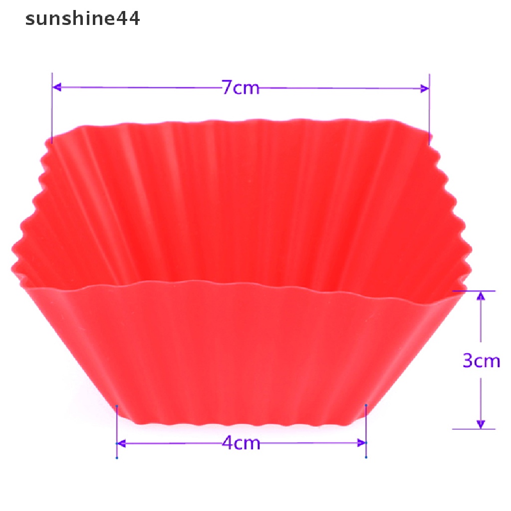 Sunshine 4pcs / Set Cetakan Kue Bentuk Bervariasi Bahan Silikon Tidak Beracun