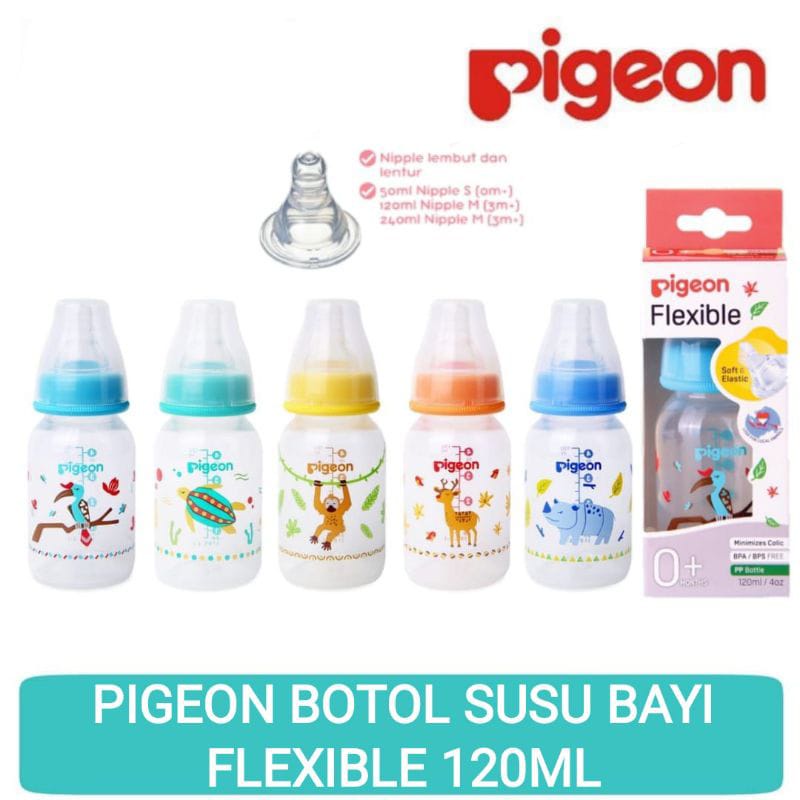 Pigeon Bottle Flexible PP RP 50ml 120ml 240ml Seri Hewan Khas Indonesia - Botol Susu Dot / Botol Min