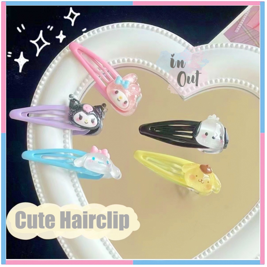 Jepit Rambut Sanrio / Jepitan Rambut Cinnamoroll kuromi Pocaccho melody purin Hairclip Anak anak dewasa wanita ACC49