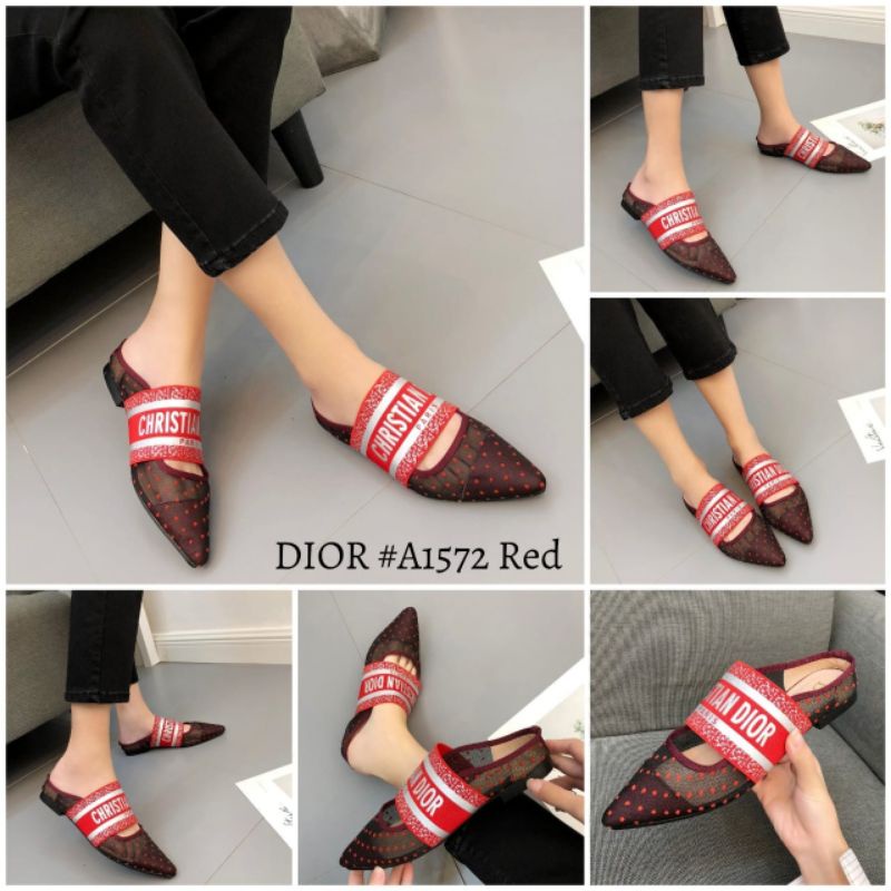 RECOMMEND FLAT SHOES SLOP BROKAT #A1572