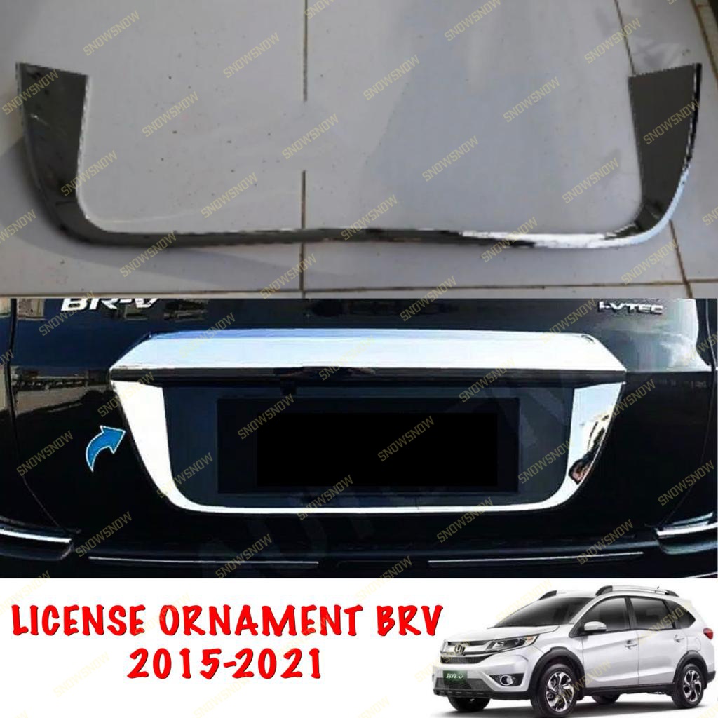 List Plat Belakang brv 2016 2021 License Ornament Chrome