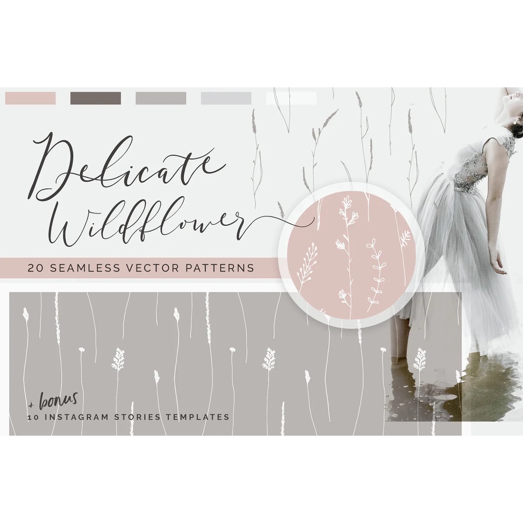 Wildflower Patterns Templates Set