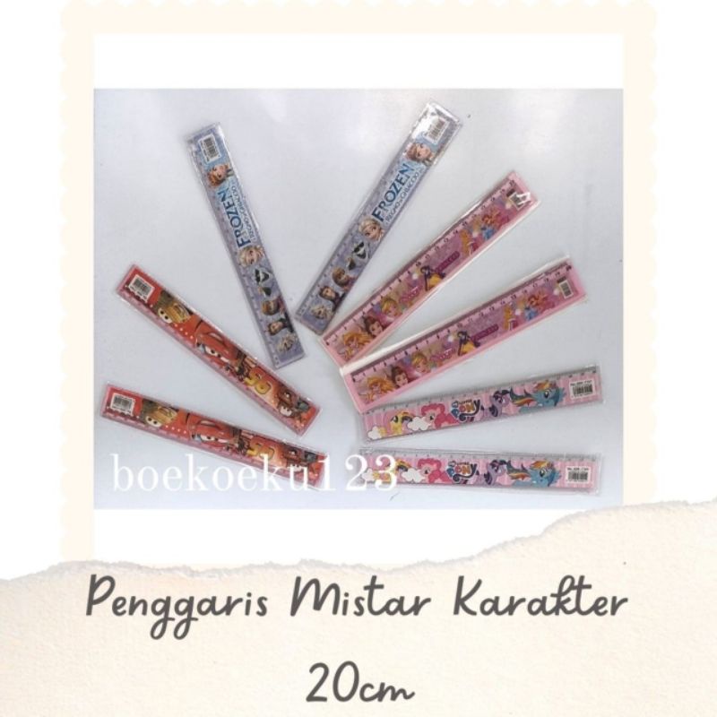 

PENGGARIS MISTAR PLASTIK 20 CM KARAKTER KARTUN ANAK LITTLE PONY, PRINCESS, FROZEN, CARS