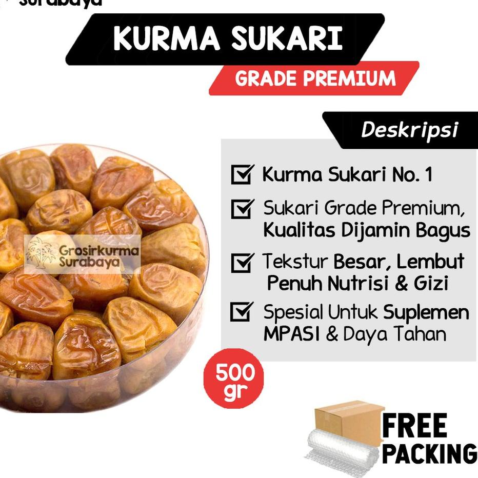 

Quality Control✅Kurma Raja Sukari Basah 500gr Ruthob Manis Suplemen Imun & MPASI Booster Penambah Stamina Ajwa Mesir|KD9