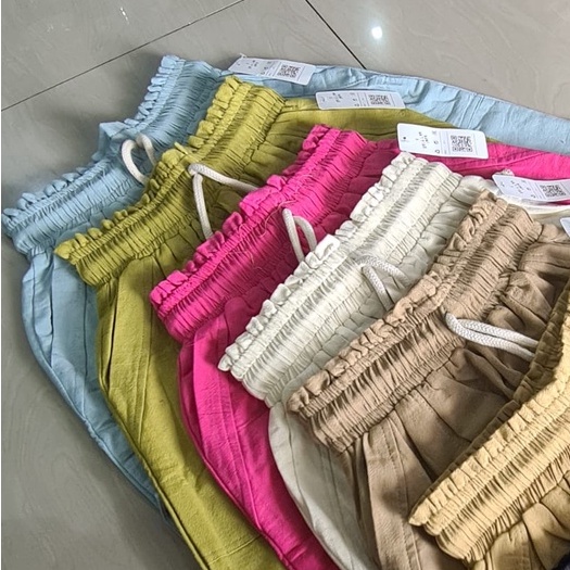 HOPYLOVY - Celana Kulot Wanita Terbaru Kekinian Bahan Katun Linen  / Bawahan Wanita / Kulot Orla