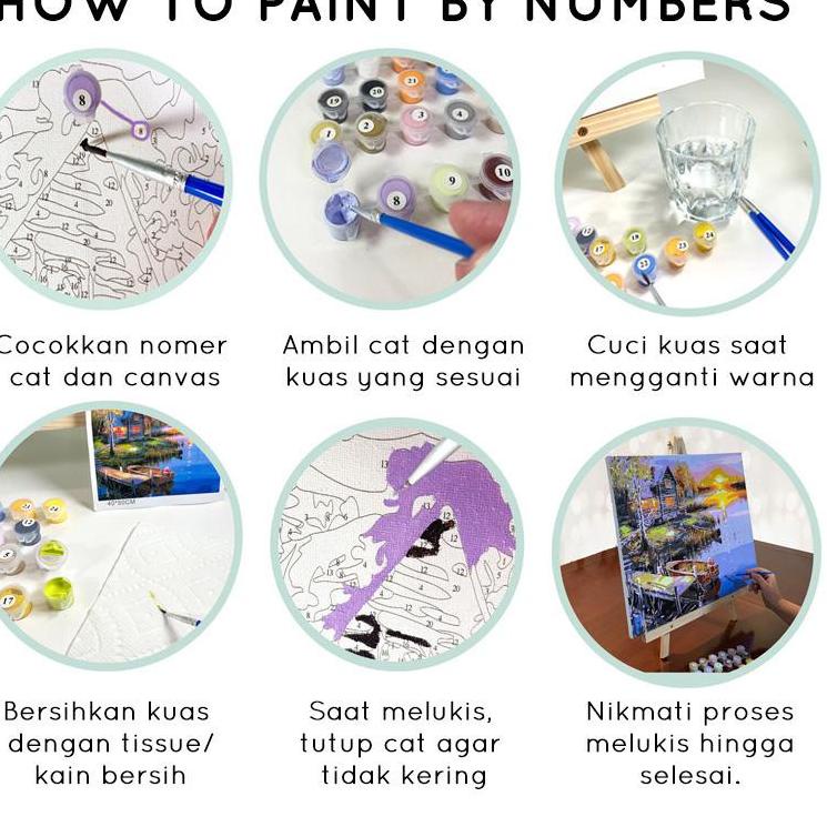 

Ready Bermutu Canvas Paint By Number Kit Digital Oil Painting DIY Lukisan 40 x 50 Seri F