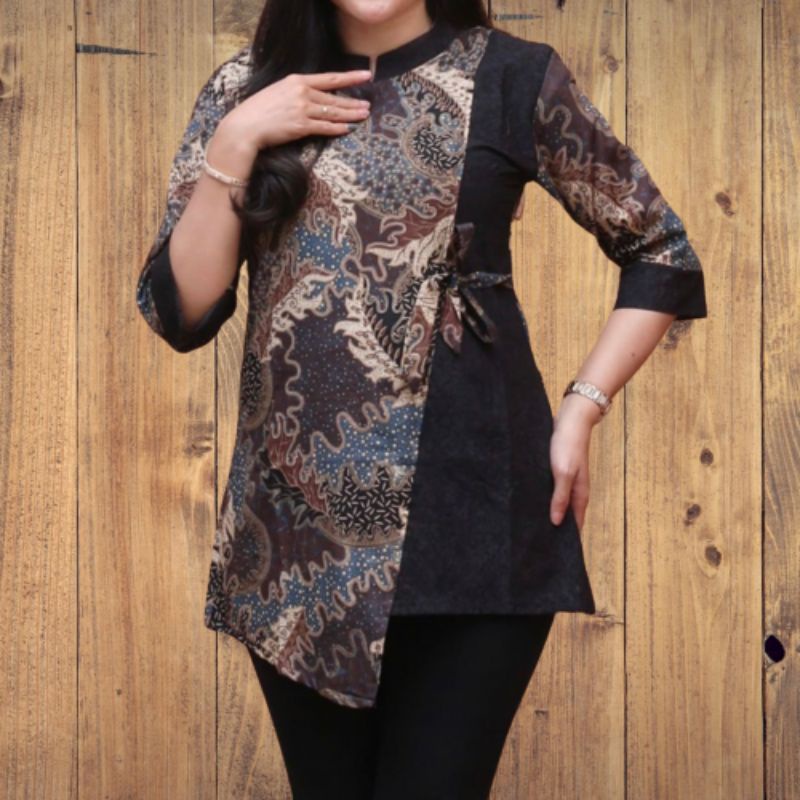 blouse batik kunang original Arta batik super seragam batik kantor pakaian wanita batik kombinasi ba