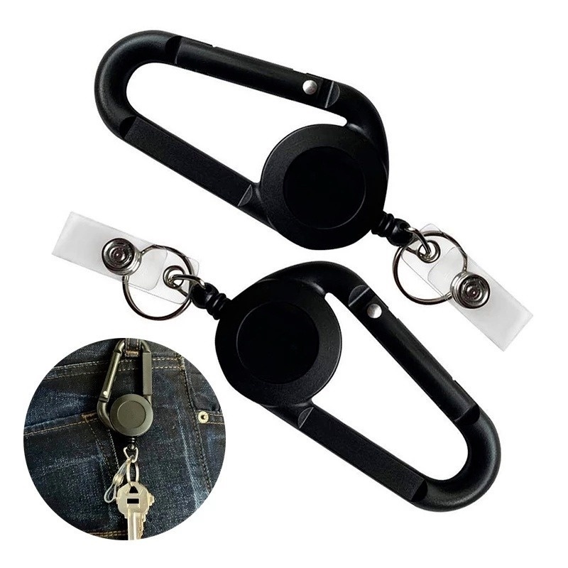 1pc Gantungan Kunci Dengan Tali Lanyard Retractable Untuk Kartu ID