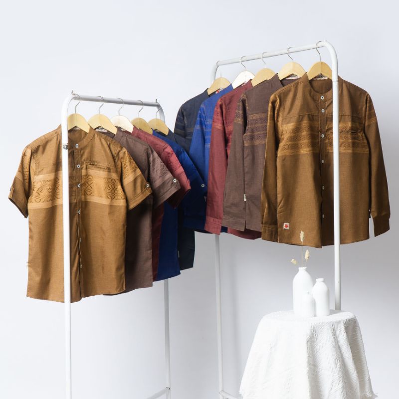 Mawar Fashion - Rasyid Kemeja Koko Anak Laki Laki Model Koko Anak Tanggung Remaja Lengan Panjang & P
