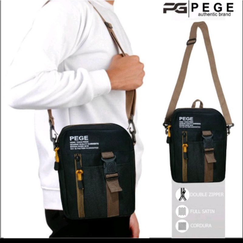 Tas selempang cowok hitam keren kekinian