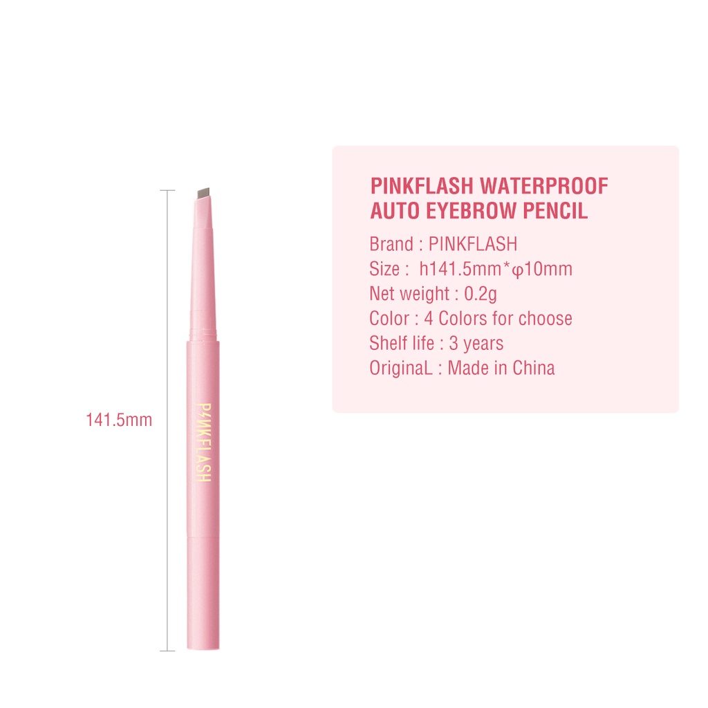 ✨ ELYSIA ✨ PINKFLASH Waterproof Auto Eyebrow Pencil | Pensil Alis | Eye Brow | Automatic | Pinkflash PF-E09 | BPOM