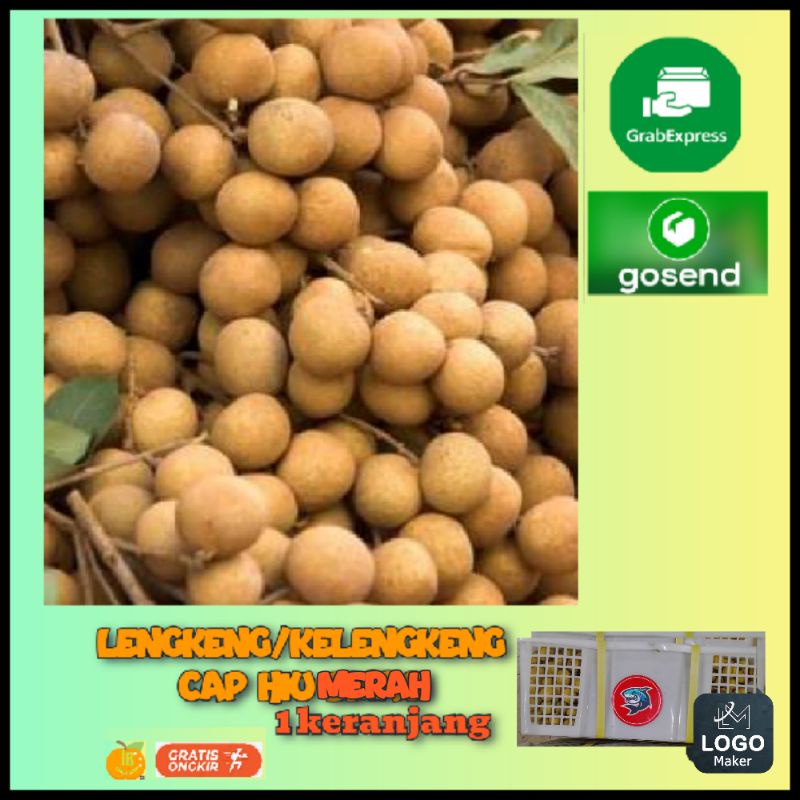 Indukbuah BUAH LENGKENG KELENGKENG  THAILAND CAP HIU MERAH 1 KERANJANG 12KG
